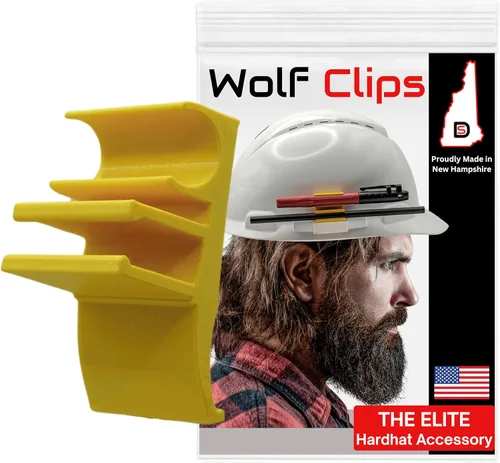 Vista 12 de Diligence, clips de lobo, accesorio para casco duro, marcador y lápiz de carpintero, rojo