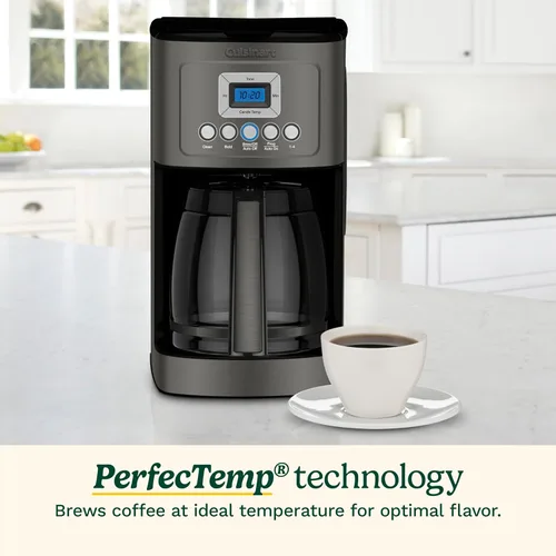 Vista 3 de Cuisinart Cafetera de 14 Tazas, Máquina de Café Programable PerfecTemp con Jarra de Vidrio, Configuración de 1-4 Tazas, Control de Fuerza de Acero