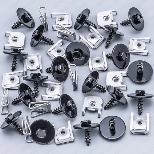 Vista 2 de Rexka 20 Juegos De Cubierta De Parachoques Guardabarros Liner Splash Shield Tornillo Tornillo U Tuerca Kit Para BMW 07149126886 07146951655