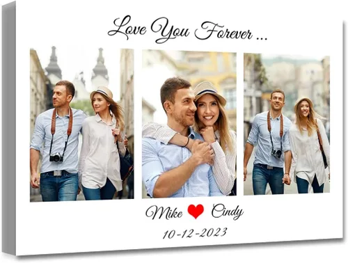 Vista 13 de LZIMU Impresiones en lienzo de collage con tus fotos, multiimágenes personalizadas para pared, collage personalizado, regalos de fotos, decoración