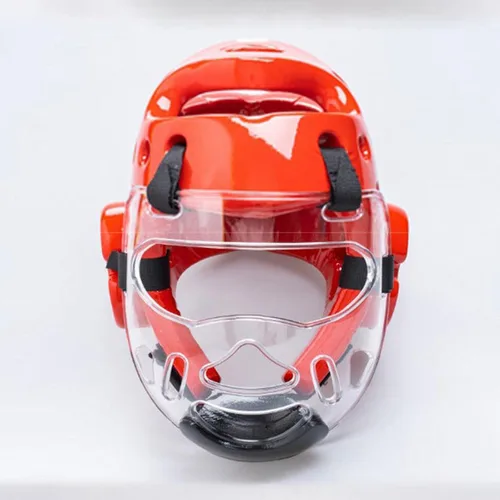 Vista 6 de Máscara transparente de taekwondo protector desmontable para la cabeza, cubierta de protección facial para artes marciales boxeo Sanda