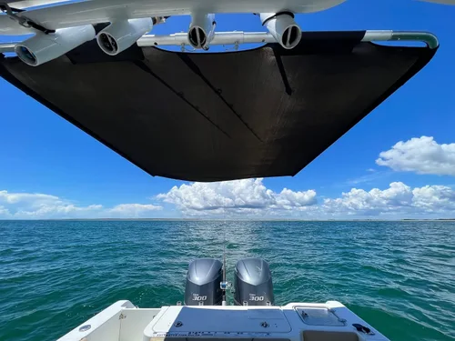Vista 6 de 6.5 x 5.5 Negro SS100 Soporte Individual de Cañas para Popa de Barco Soporte de Sol para Consola Central