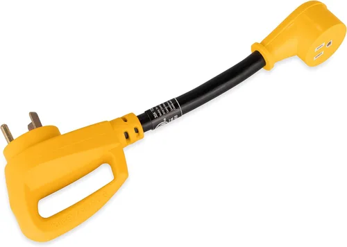 Vista 3 de Camco 55155, adaptador eléctrico con asa PowerGrip Dogbone de 12 pulgadas