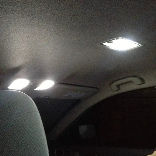 Vista 3 de Kit de luz interior LED para Nissan Rogue 2008-2020 6000 K, cúpula blanca de mapa, espejo de tocador, bombillas de matrícula (8 piezas)