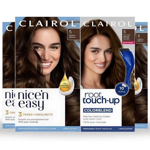 Vista 18 de Clairol Nice'n Easy 2 - Tinte permanente negro para el cabello y retoque de raíces, paquete múltiple
