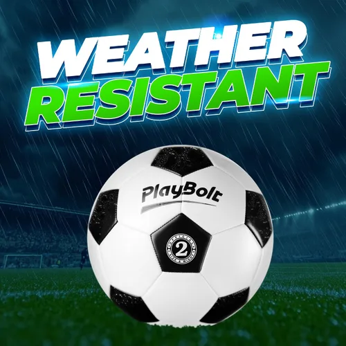 Vista 8 de PlayBolt Soccer Ball Sizes 2, 3, 4, 5 with Pump - Black & White Training Practice & Match Ball for Kids, Youth and Adults (1-Pack or 4-Pack)