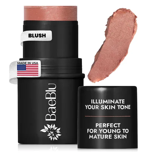 Vista 13 de BaeBlu Tinte orgánico para mejillas, 100% natural, vegano, sin gluten, crema bronceadora en barra, fabricado en Estados Unidos, puesta de sol