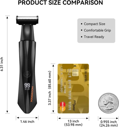 Vista 5 de Manscape - Peluquería corporal para hombres, pelo corporal, púbico, ingle y Negro