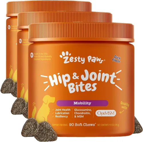 Vista 22 de Zesty Paws Cadera y articulación para perros, glucosamina para perros Suplemento de cadera y articulaciones con condroitina, MSM, vitaminas C y E