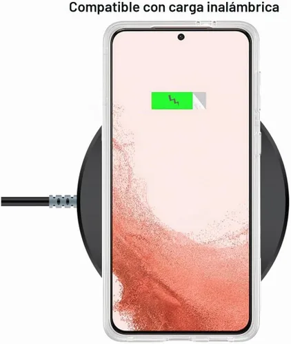 Vista 7 de Unov Funda para Galaxy S22, transparente con diseño, ajuste delgado, buen agarre, funda de teléfono en relieve, cubierta protectora a prueba de Gato