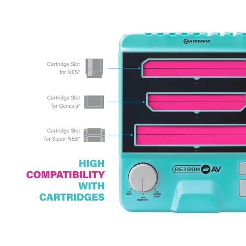 Vista 6 de Hyperkin - RetroN 3 (3-in-1) AV Gaming Console Console System with Controllers for Nintendo NESSuper NES (SNES) Super FamicomGenesis, (Hyper Beach)