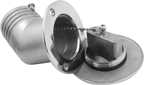 Vista 6 de SHENGHUISS Boat Water/Diesel/Gas/Fuel Deck Fill/Filler 1-1/2 Inch(38mm) with Keyless Cap 316 Stainless Steel Boat Deck Hardware for Boat, Yacht