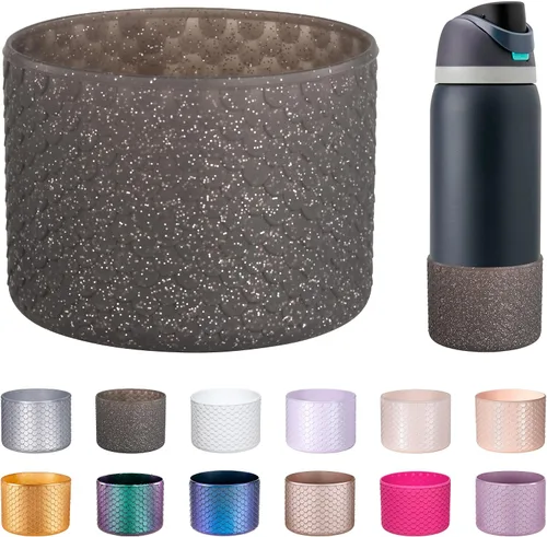 Vista 42 de Funda de Silicona para Botella de Agua Owala de 24oz, Manga Protectora Antideslizante Brillante para Botella de Agua Owala que Protege las Botellas