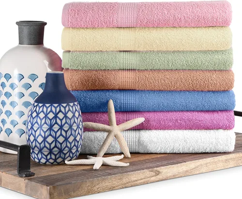 Vista 7 de CrystalTowels - Toallas extra absorbentes de 100% algodón, Algodón, Juego de 7 piezas