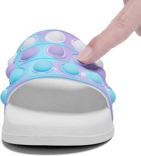 Vista 4 de Engtoy Sandalias para niños y niñas, unisex, ligeras, antideslizantes, puntera abierta, cómodas, para ducha, playa, divertidas sandalias