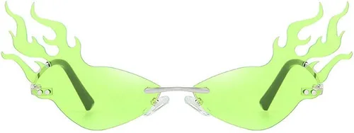 Vista 4 de Gafas de sol punk sin montura para mujer estilo vintage de lujo UV400