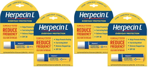 Vista 9 de Herpecin L - Bálsamo labial en barra con SPF30 y lisina; protege y trata el herpes labial y ampollas de fiebre, labios agrietados, 0.1 onzas