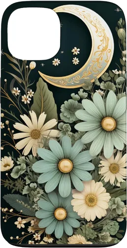 Vista 7 de Sage Green Wildflower Floral Moon Flower Botanical Case for iPhone 17