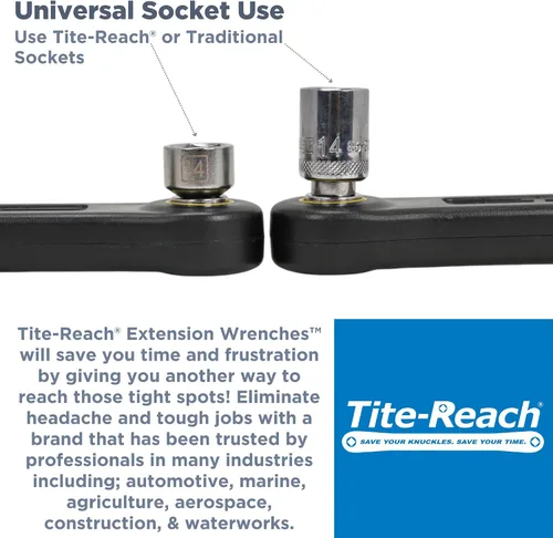 Vista 5 de Tite Reach 3/8 Llave de extensión de alcance de titular de bricolaje