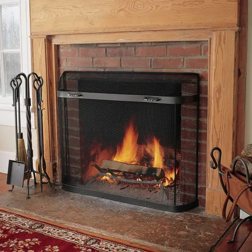 Vista 4 de Pilgrim Home and Hearth Pilgrim Serie SGI - Protector de chispas para chimenea, 31 pulgadas de ancho x 31 pulgadas de alto x 6.5 pulgadas