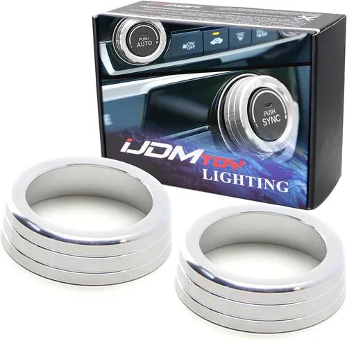 Vista 10 de Cubiertas iJDMTOY para ruedas de control climático manual, de aluminio anodizado, 2 unidades, Azul