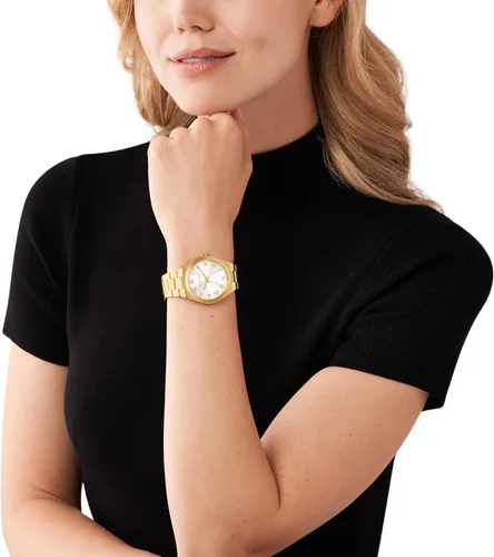 Vista 5 de Michael Kors Lennox- Reloj de acero inoxidable con tres manecillas