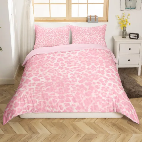 Vista 10 de Feelyou Juego de ropa de cama con estampado de leopardo para niños, tamaño individual, funda de edredón de guepardo safari, funda de edredón de piel