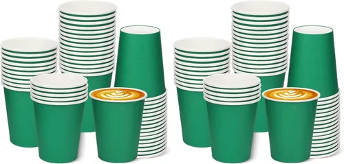 Vista 11 de Paquete de 25 vasos de papel desechables negros de 8 onzas, tazas de café caliente, taza de té de papel, vasos desechables, vasos para bebidas