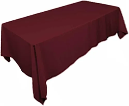 Vista 4 de Tektrum mantel rectangular de poliéster, de 60 נ102 pulgadas; tela gruesa, resistente y duradera
