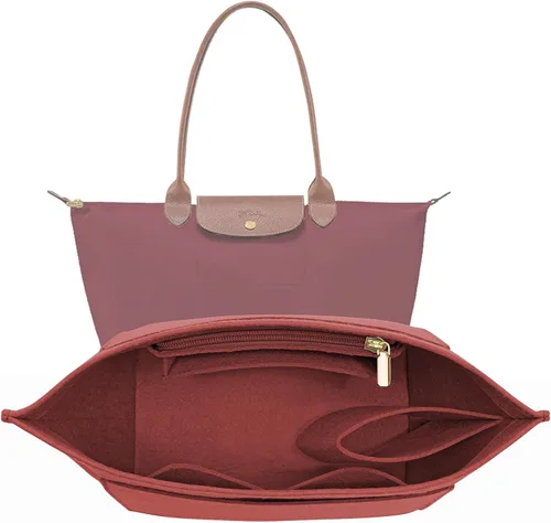 Vista 13 de LOUKAYCCI Organizador de fieltro para bolsa Longchamp Le Pliage (S, beige)