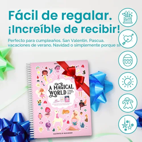 Vista 7 de Cupkin Libro de calcomanías de princesas para niños, un mundo mágico de Cupkin, artículos esenciales de viaje en avión para niños pequeños, más