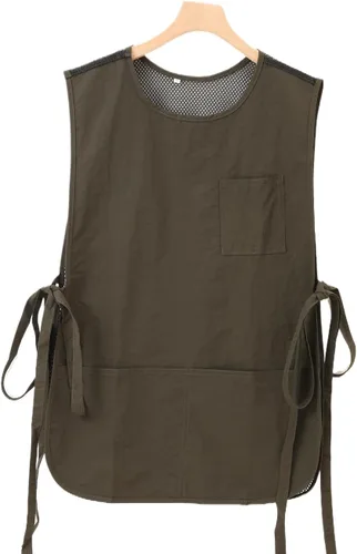 Vista 2 de Chef Apron-Cross Back Apron for Men Women with Adjustable Straps and Large Pockets,Canvas