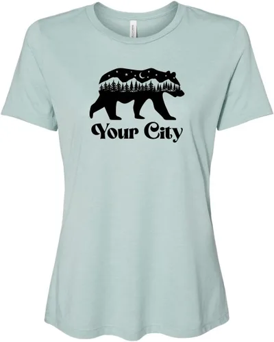 Vista 9 de Cute Women's Screen Printed Crew Neck Tee, Shirts With Sayings, Dusty Blue or Olive