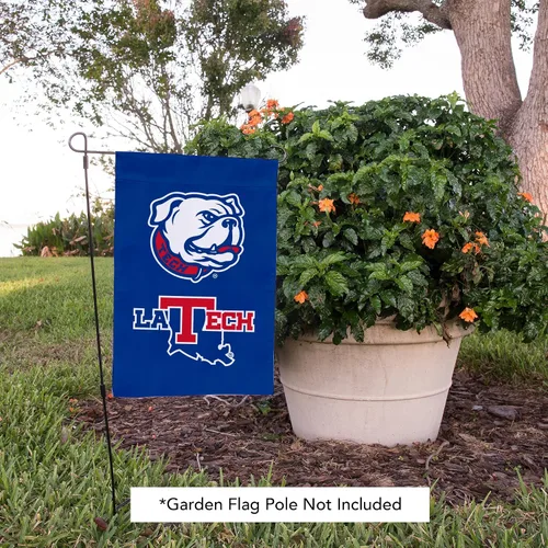 Vista 6 de Desert Cactus Louisiana Tech University LTU Bandera de jardín – 19 x 12 pulgadas Louisiana Tech Bulldogs Banner, para exhibición al aire libre