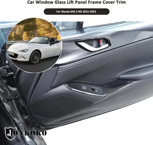 Vista 4 de Decoración de botón elevador de ventana de puerta de automóvil para Mazda MX-5 ND 2015-2025 Interruptor de elevación de ventana, cubierta del panel