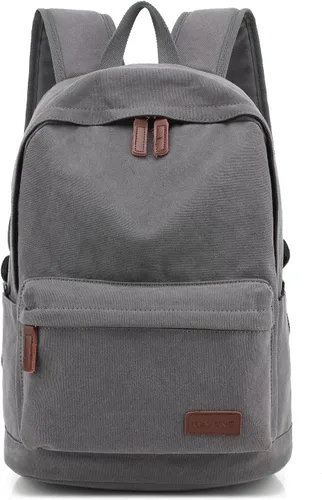 Vista 11 de kayond Bolsa de lona ligera para portátil de estilo casual, mochilas de viaje duraderas, mochila para hombres y mujeres, mochila de moda para Negro