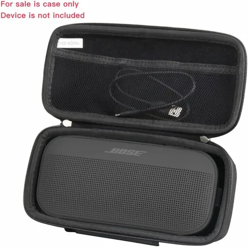 Vista 2 de Hermitshell Estuche de viaje duro para Bose SoundLink Flex 2ª generación/Bose SoundLink Flex Bluetooth Altavoz portátil (negro)