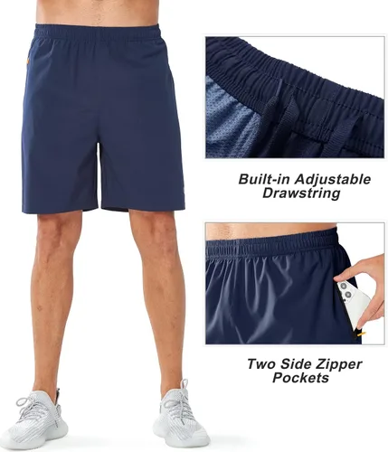 Vista 5 de NORTHYARD Pantalones cortos deportivos ligeros de secado rápido y de 7pulgadas para hombre, para senderismo, deportes, gimnasio, correr