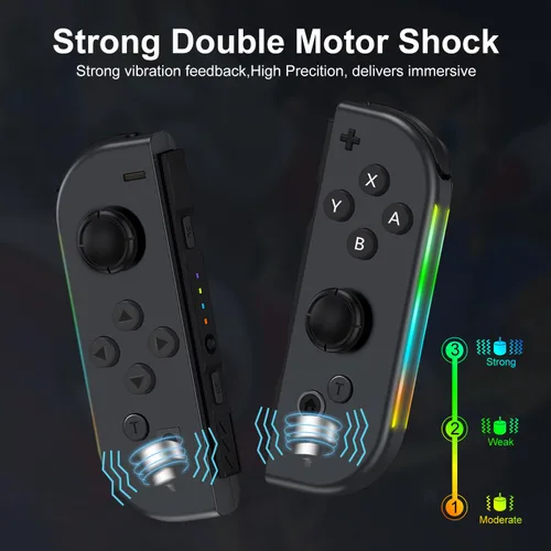 Vista 6 de JYELUK Replacement for Nintendo Switch Controller,Compatible with Switch Controllers With RGB LEDSupport Double VibrationWake-upScreenshot