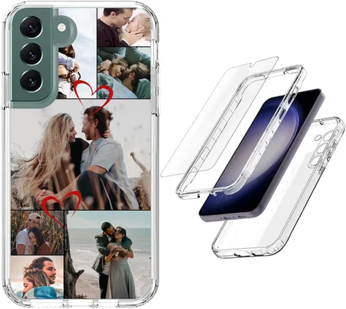 Vista 8 de Funda resistente personalizada para Samsung Galaxy S20 FE [protector de pantalla de vidrio templado] [carcasa de silicona suave] [parachoques de PC]