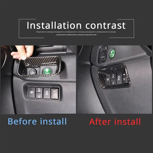 Vista 4 de Marco de botón de interruptor de ajuste de luz antiniebla para Honda Pilot 2016-2022/Ridgeline 2017-2023/Passport 2019-2023, accesorios protectores