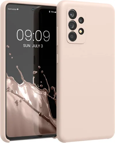 Vista 194 de kwmobile Funda Compatible con Samsung Galaxy A14 5G - Funda de teléfono de TPU y silicona con acabado suave - Verde Lima