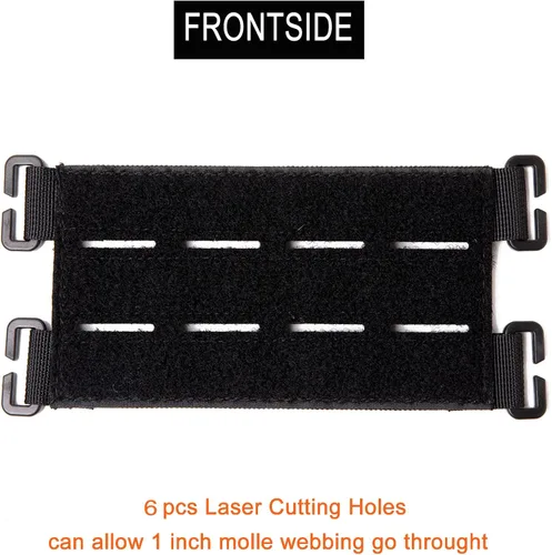 Vista 4 de 4 paneles de parches Molle con bucle de corte láser, soporte de pantalla de parche Molle para mochila, 6 x 3 y 3 x 3 pulgadas, incluye parche