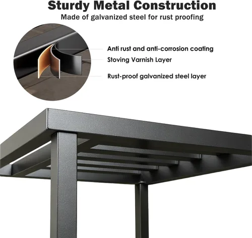 Vista 4 de Soporte para plantas para interiores y exteriores, soporte de metal para plantas de 13 pulgadas, soportes de pedestal en T de hierro forjado