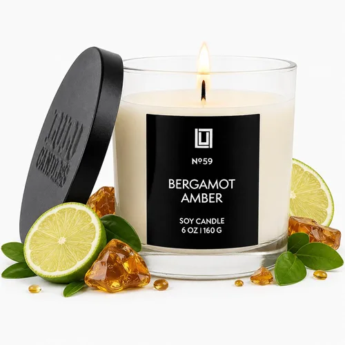 Vista 60 de Lulu Candles Sweet Pea, Jasmine & Apple Vela perfumada en tarro de soja de lujo Vertida a mano en los Estados Unidos Altamente perfumada