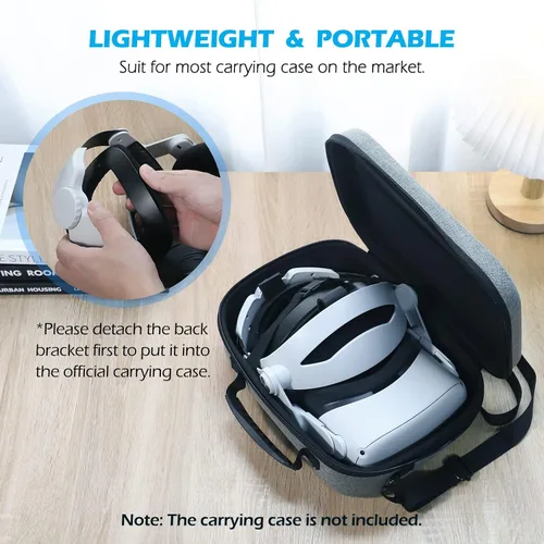 Vista 7 de YOGES Head Strap Compatible with Oculus Quest 2, Comfortable Skin-Friendly PU Surface, Adjustable & Lightweight Elite Strap Accessories, Enhanced
