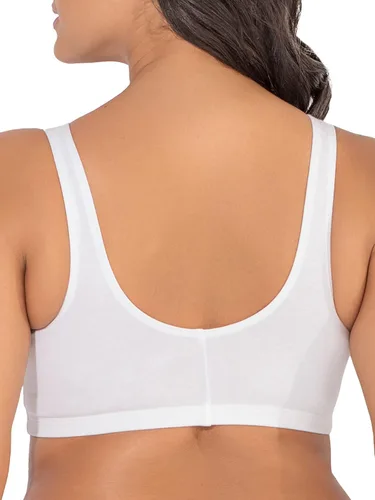Vista 4 de Fruit of the Loom Brasier deportivo reforzado para mujer, de cierre frontal
