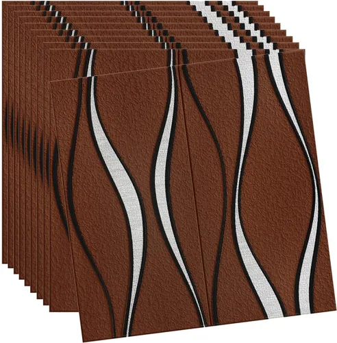 Vista 6 de 10 paneles de pared 3D para despegar y pegar, grueso diseño estéreo 3D anticolisión, autoadhesivo, impermeable, paneles de ladrillo sintético