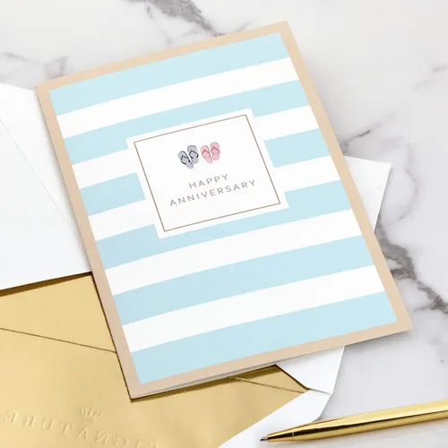 Vista 2 de Hallmark Signature Paper Wonder - Tarjeta de aniversario desplegable (playa)