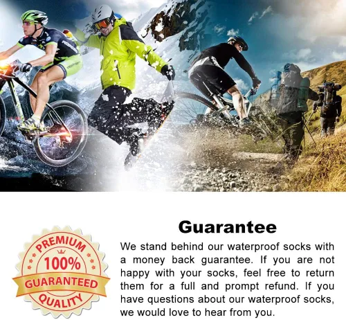 Vista 6 de RANDY SUN - Calcetines 100 impermeables unisex para practicar senderismo caminar correr esquiar etc
